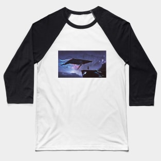 Flying whale Baseball T-Shirt